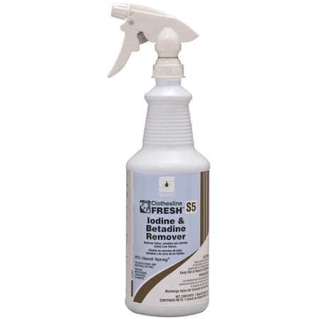 Clothesline Fresh S5 1 Quart Iodine & Betadine Remover -  SPARTAN CHEMICAL, 705503